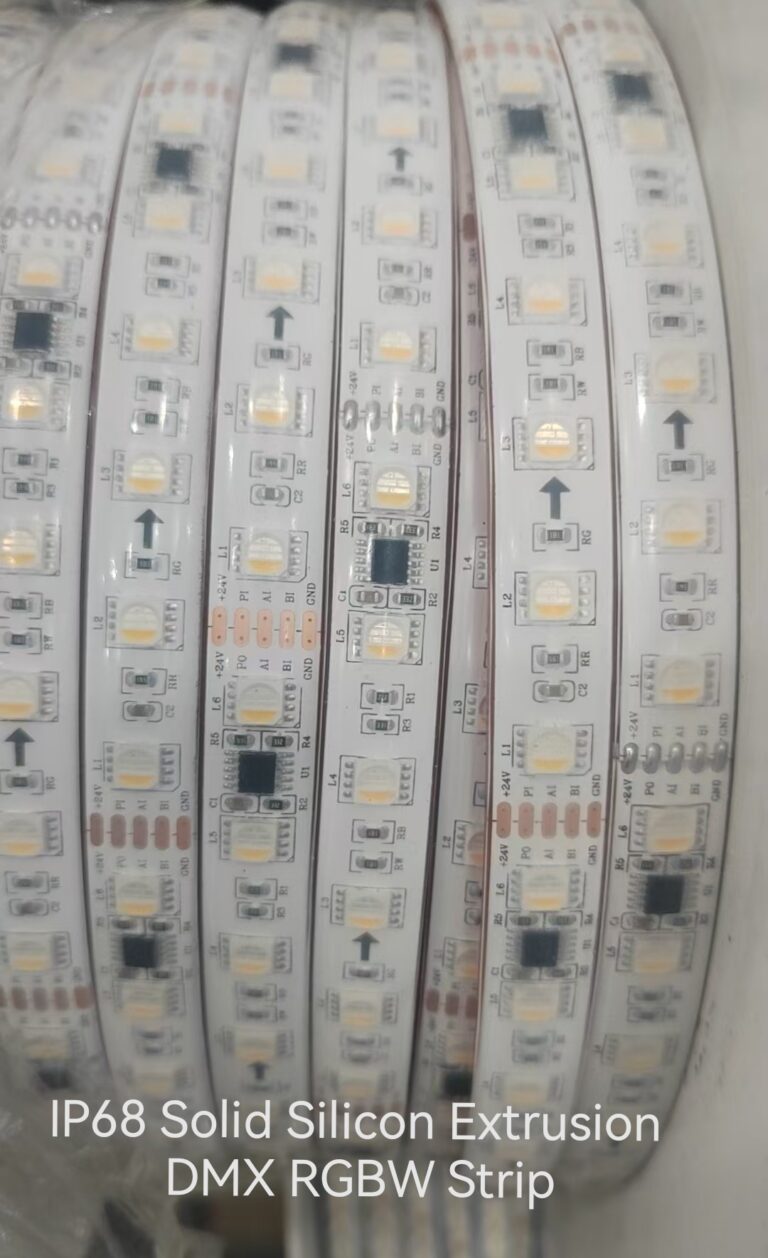 IP68 Waterproof Solid Silicone Extrusion 12V 24V DMX Pixel RGBW LED Strip